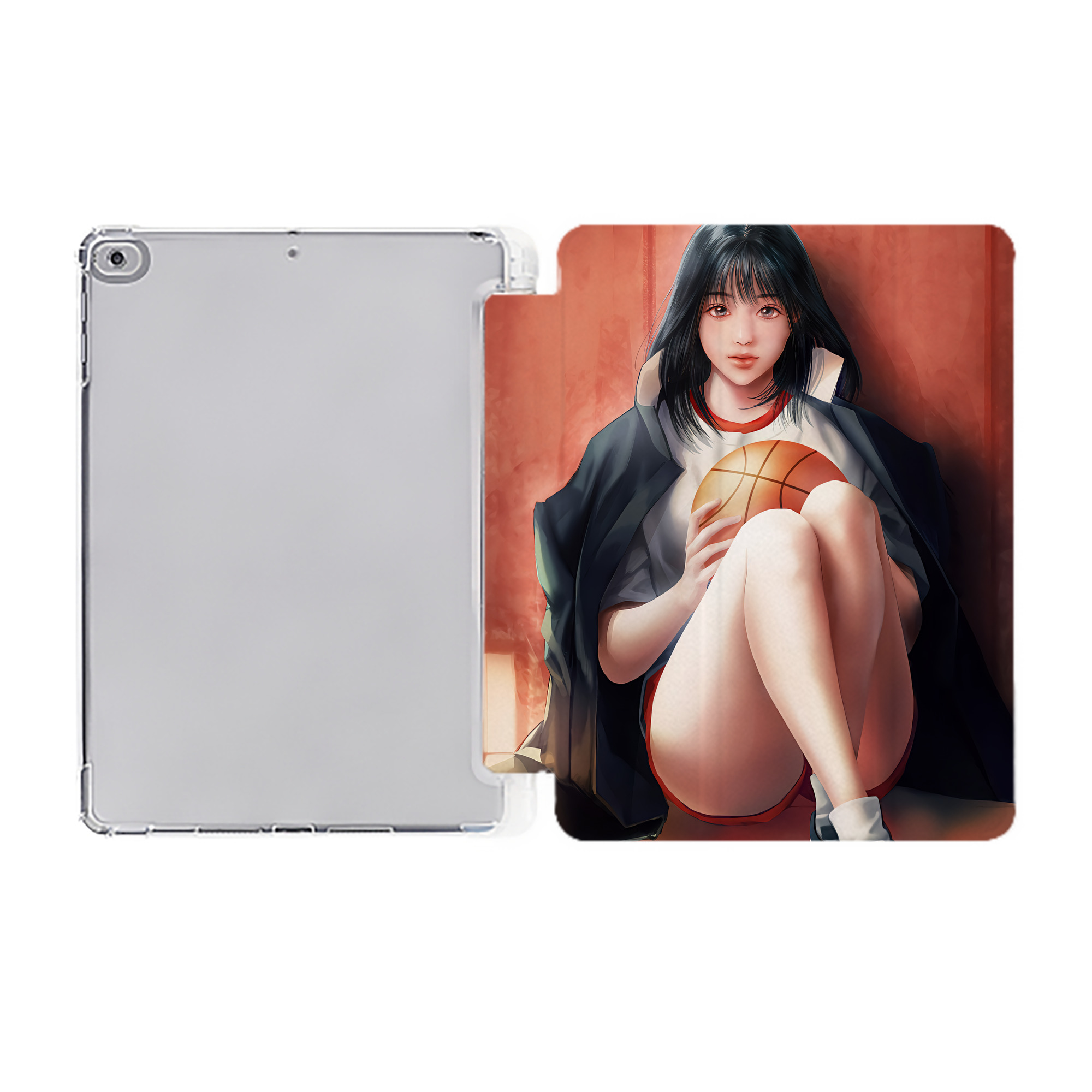 （画像用） SLAM DUNK／スラムダンク IPad ケース ペン収納付き 三つ折りスタンド PUレザー×シリコン 対応機種9.5/10.5/10.9インチ